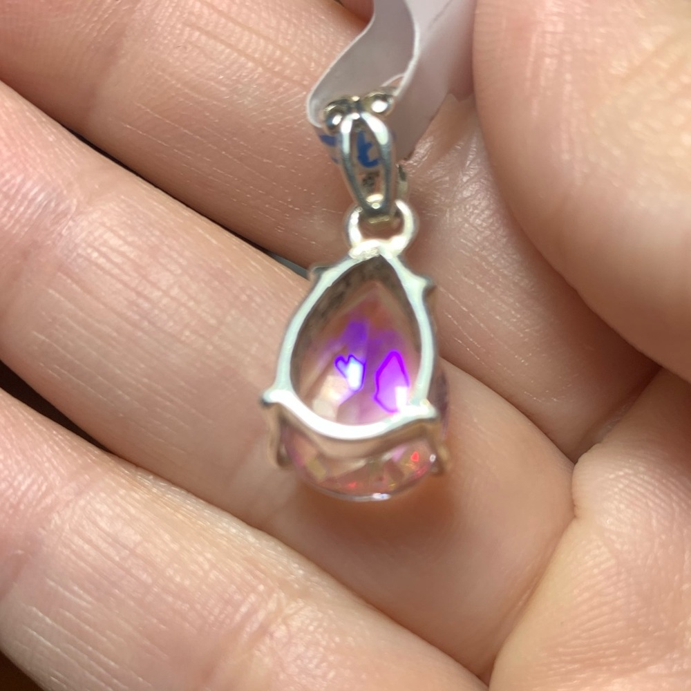 Solid Sterling Multifaceted Moon Glow Mystic Topaz - image 5